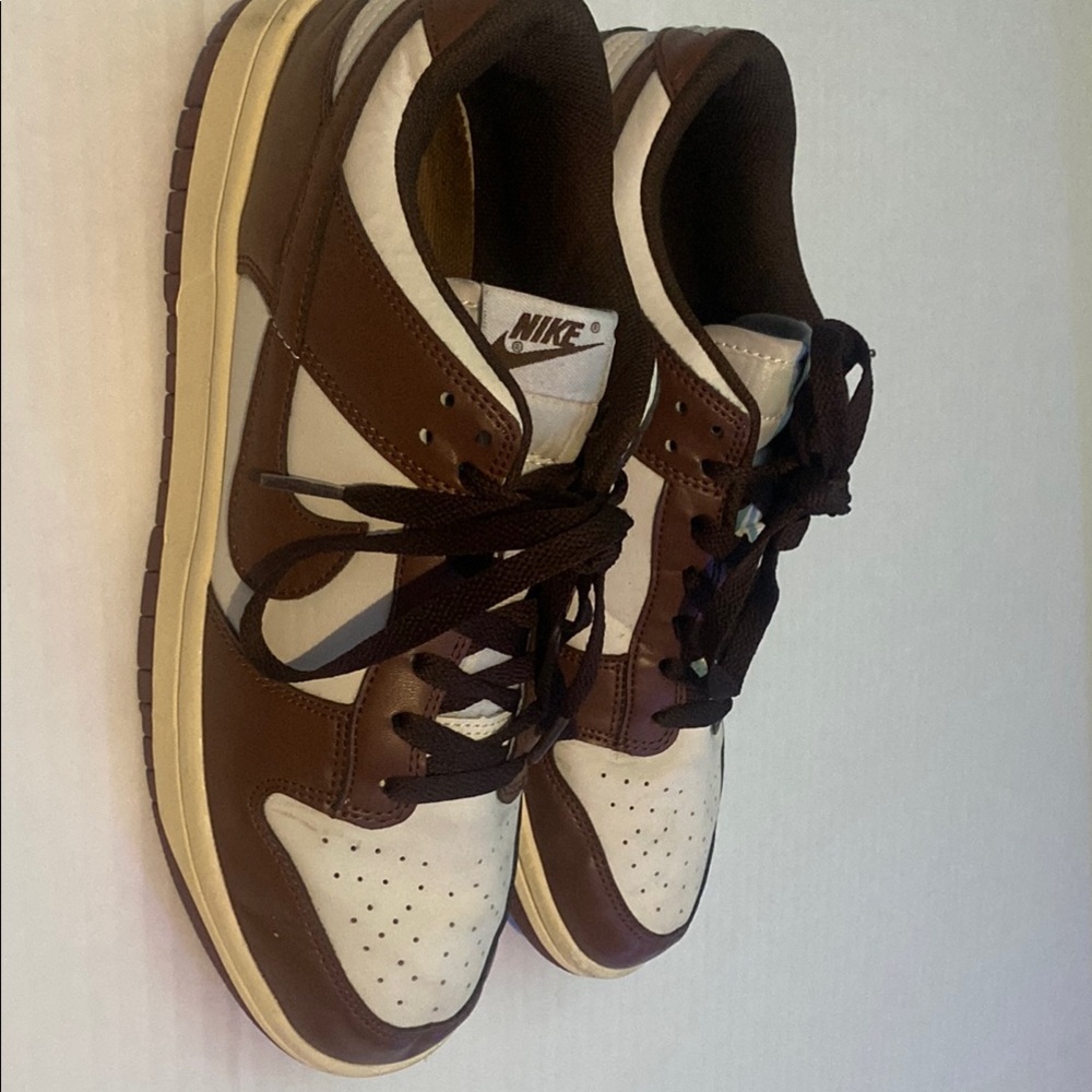 Nike Men's Brown and White Sneakers